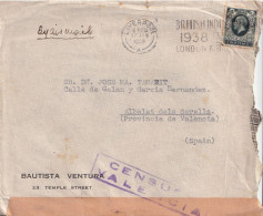 LETTER  1938  LIVER`POOL  CENSURA  VALENCIA  ESPAÑA - Storia Postale