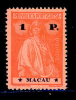 ! ! Macau - 1913 Ceres 1 Pt - Af. 224 - No Gum - Nuovi