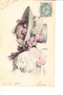 CPA  FILLETTE Avec Grand Chapeau   Illustrateur Signé W. BRAUN   Rosée Du Mai - Braun, W.