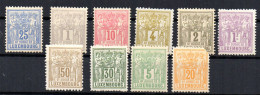Serie  Nº 47/58 Falta 52 Y 58  Luxemburgo - 1882 Allegory