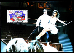 ► Germany BRD 1989  100+50  Pf. Circus Zirkus Cirque Cheval Equestre Philatelic Exhibition NAPOSTA  89 - Cirque