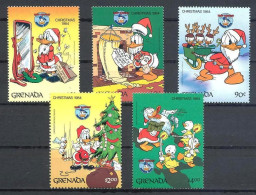 MWD-BK3-140-2 MINT PF/MNH ¤ GRENADA 1984 5w In Serie ¤ CHRISTMAS - 50th ANNIVERSARY OF DONALD DUCK - Disney