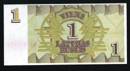 # # # Banknote Lettland (Latvijas) 1 Rubel (Rublis) 1992 UNC # # # - Letland