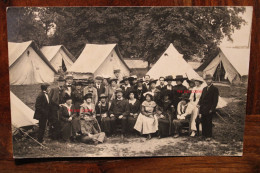 Carte Photo 1917's Campement US Croix Rouge WW1 Tirage Print Vintage Femme Chapeau Usa Bretagne Woodrow Wilson ? - Krieg, Militär