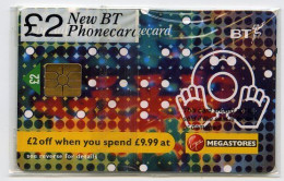 BT PHONECARD : VIRGIN MEGASTORES : £2 - BT Promotionnelles