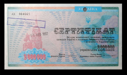 # # # Banknote CERTIFIKAT Ukraine 2 Mio. Karbovanets 1992 (P-91B) UNC # # # - Ucrania