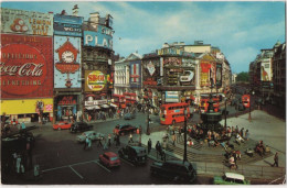 London - Piccadilly Circus - & Old Cars, Bus - London Suburbs