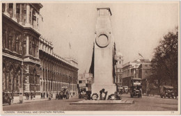 London - Whitehall And Cenotaph Memorial - & Old Cars - London Suburbs