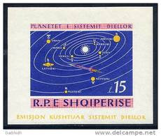 ALBANIA 1964 Solar System Planets  Imperforate Block 28 MNH - Albanie