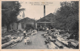 ANSE (Rhône) - Scierie Mécanique, M. Bertrand Propriétaire - Bois - Voyagé 1910 (2 Scans) - Anse