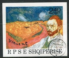 ALBANIA 1990 Van Gogh Centenary Bloc Used .  Michel Block 92 - Albanië