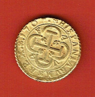 Espagne - Reproduction Monnaie - 4 Escudos Oro - 1707 - Valencia - Philippe V Le Brave (1724-1746) - Provinciale Munten