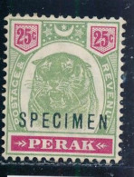 Malaisie Perak Colonie Britannique N° 25 Surchargé SPECIMEN - Perak