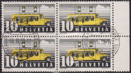 1937 Schweiz °  Mi:CH 311y, Yt:CH 302, Zum:CH 210y, (Fasern: Rot Und Blau) Automobilpostbüro - Oblitérés