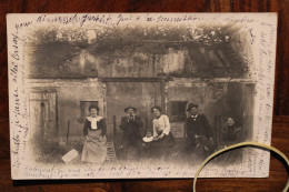 Carte Photo 1906 Famille Aubervilliers Vintage Print - Orte