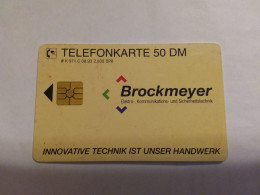 Germany - K 971C  08/93 Brockmeyer GmbH Duisburg  50 DM Karte - K-Series: Kundenserie