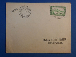 DE5   ALGERIE   BELLE LETTRE 1941 BONE A PHILIPPEVILLE +N°109 +SECOURS  NATIONALE+AFFR. INTERESSANT+++ - Lettres & Documents