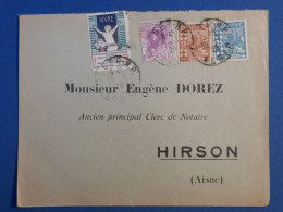 DE5   ALGERIE   BELLE LETTRE 1929 ALGER A HIRSON FRANCE    +VIGNETTE +AFFR. INTERESSANT+++ - Cartas & Documentos