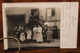 Carte Photo 1910's Famille Fille Avec éventail Vintage Print - Places