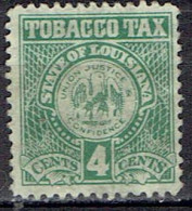 USA / Louisiana - Steuermarke Tabaksteuer / Tax Stamp Tobacco Tax  Ungebraucht Mit Falz / MH * (e873) - Fiscal