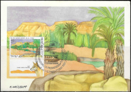 Israel 1988 Maximum Card Ein Zin Nature Reserve In The Negev Lupus [ILT1118] - Tarjetas – Máxima