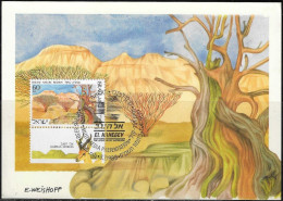 Israel 1988 Maximum Card She'zaf Nature Reserve In The Negev Gazella [ILT1119] - Tarjetas – Máxima