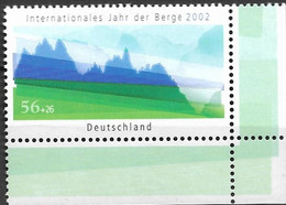 2002  Deutschland Germany   Mi. 2231**MNH EUR Umweltschutz: Internationales Jahr Der Berge - Ungebraucht