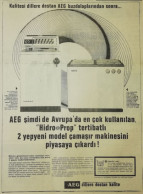 WASHING MACHINE ADVERTISING /  AEG IS AT YOUR SERVICE WITH TWO NEW MODEL WASHING MACHINES.1966 - Autres & Non Classés