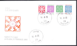 R-107 TURKIYE 1996 OFFICIAL POSTAGE STAMPS F.D.C. - Lettres & Documents