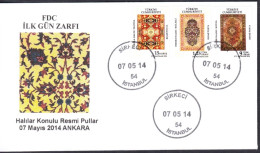 R-109 TURKIYE 2014 OFFICIAL POSTAGE STAMPS F.D.C. - Lettres & Documents