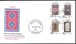 R-112 TURKIYE 2013 OFFICIAL POSTAGE STAMPS F.D.C. - Storia Postale