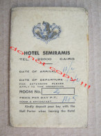 Egypt Cairo Hotel Semiramis City Plan Advertising Airplane TWA Aviation 1950s - Mundo