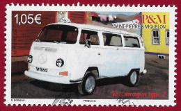 St.Pierre Et Miquelon 2019  Timbre Oblitéré  Voiture  " VOLKSWAGEN TYPE 2  " Cachet SAINT-PIERRE - Usati