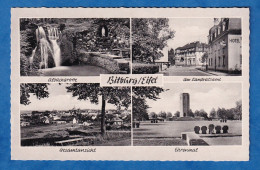 Delcampe - CPSM - BITBURG / Eifel - Albachgrotte - Am Landratsamt - Gesamtansicht - Ehrenmal - Hotel - Verlag Schöning Lubeck - Bitburg