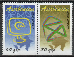 Delcampe - Azerbaïdjan YT 611b-612b Neuf Sans Charnière - XX - MNH Europa 2008 - Aserbaidschan