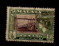 Penang - 1957 - 5 D. Elizabeth II - Oblit - Penang