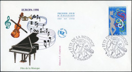 Europa CEPT 1998 France - Frankreich FDC5 Y&T N°3166 - Michel N°3306 - 3f EUROPA - 1998