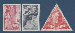 Monaco - Poste Aérienne - PA YT N° 19 à 21 * - Neuf Avec Charnière - 1946 - Posta Aerea