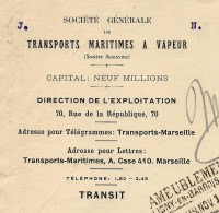 1912 NAVIGATION Sté Générale Transports Maritimes à Vapeur Marseille >  Ligny En Barrois Meuse VAPEUR Flandre V.HIST. - 1900 – 1949