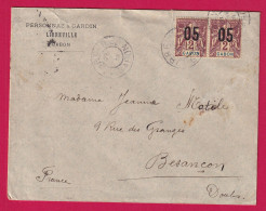 LIBREVILLE GABON 1914 POUR BESANCON DOUBS LETTRE - Storia Postale