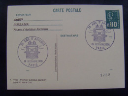 17753- Ensemble De 6 CP Au Type Becquet 80 C Vert, Repiquage RATP 70 Ans D'autobus, Obl Temporaire, Dans Leur Pochette - Busses