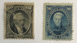 Argentina 1873, Posadas 60 Cents., Saavedra 90 Cents., GJ 43/44, Scoot 25/6, Y 22/3, Used. - Gebraucht
