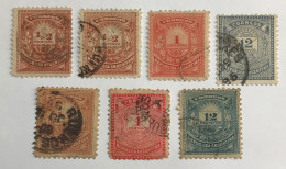 Argentina 1882, Drawing Of A Letter, GJ 61/3, 77/9, Scoot 43/6, 52/4, Used. - Used Stamps