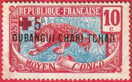 N° Yvert&Tellier 19 (Surchargé) - Colonie Fse - Afrique (Oubangui) (1916) - Croix-Rouge - (* - Neuf Avec Charnière) - Unused Stamps