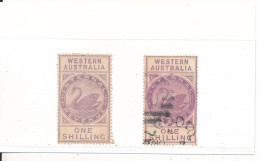 Australie Western Australia Timbres One Shilling International Revenue Filigrane WA - Used Stamps