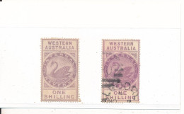 Australie Western Australia Timbres One Shilling International Revenue Filigrane WA - Usati