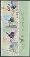 AUSTRALIA - DIE-CUT- USED 2023 $4.80 Fairy Wrens Backing Attached - Usati