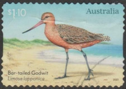 AUSTRALIA - DIE-CUT- USED 2021 $1.10 Migratory Shorebirds - Bar-tailed Godwit - Gebraucht