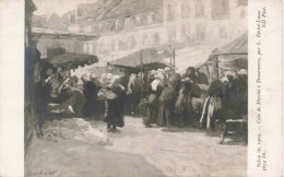 ARTS - Peintures Et Tableaux - Salon De 1909 - Coin De Marché à Douarnenez - Carte Postale Ancienne - Malerei & Gemälde