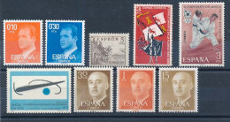 Lot 9 Timbres Neufs Sans Charnière ESPAGNE XIII-5 - Otros & Sin Clasificación